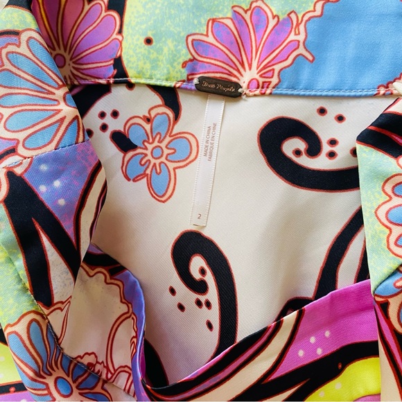 Free People “Phoebe” Purple Print Mini Skirt in Sugar and Spice - Picture 6 of 7